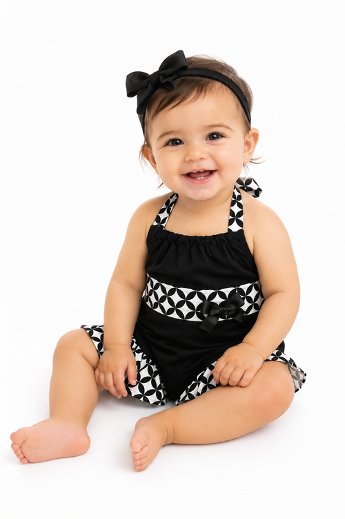 Diamond Print Romper
