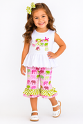 Elephant Print Girl Outfit 
