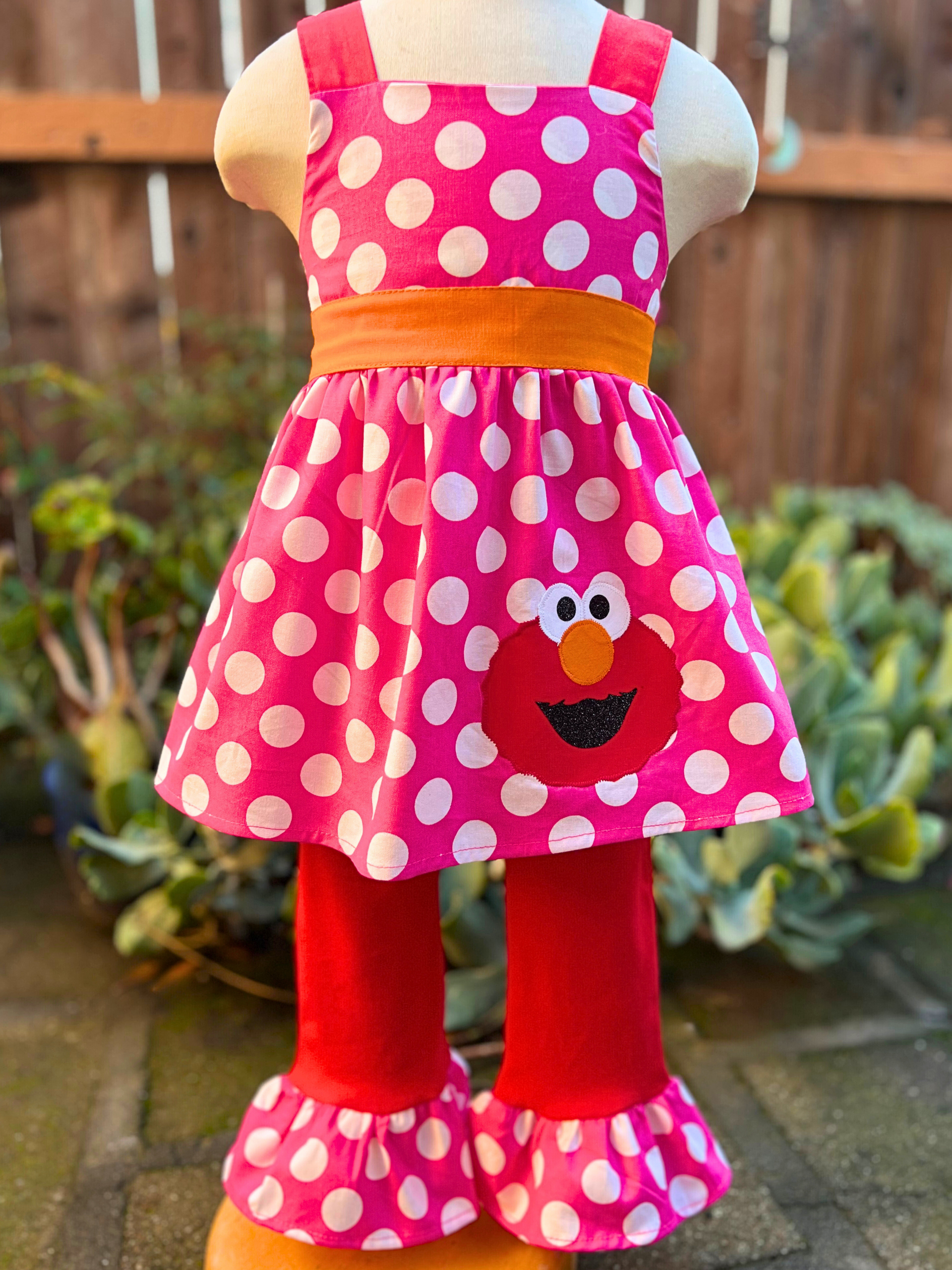 Elmo Girl Jumper Top & Leggings Outfit Elmo Girl Jumper Top & Leggings Outfit