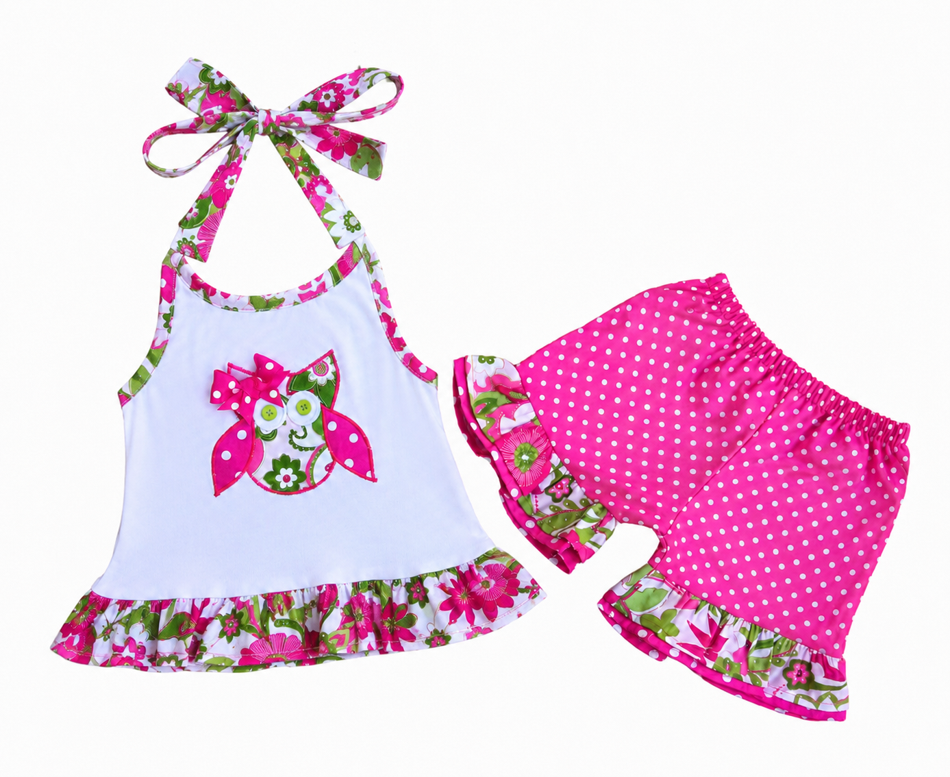 Owl Floral Summer Short Outfit