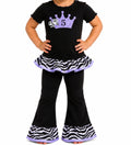 Princess Crown Zebra Print & Lavender Outfit