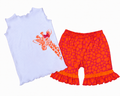 Giraffe Print Ruffled Short Set 
