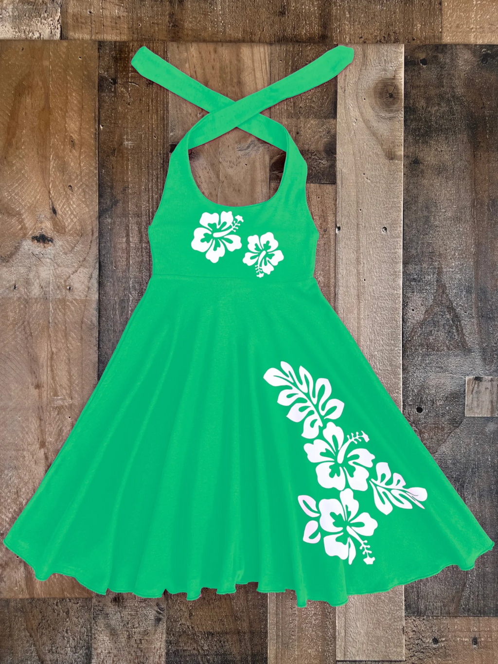 Green Hawaiian Dress 