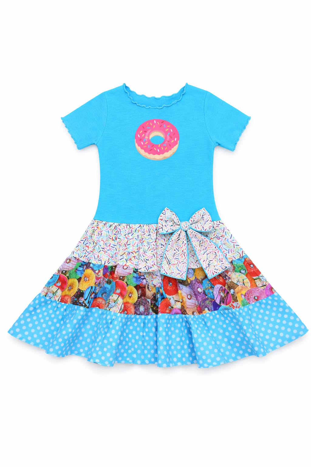 Donut Sprinkle Birthday Girl Dress