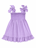 Lavender Smocked Summer Girl Dress