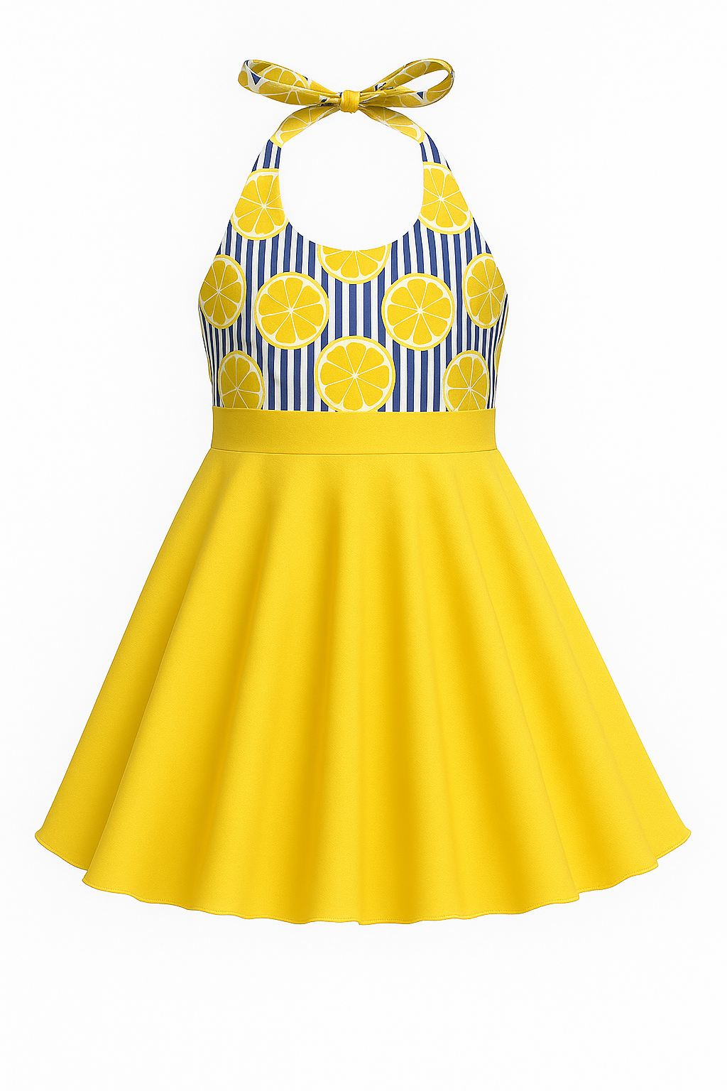 Lemon Print Summer Dress