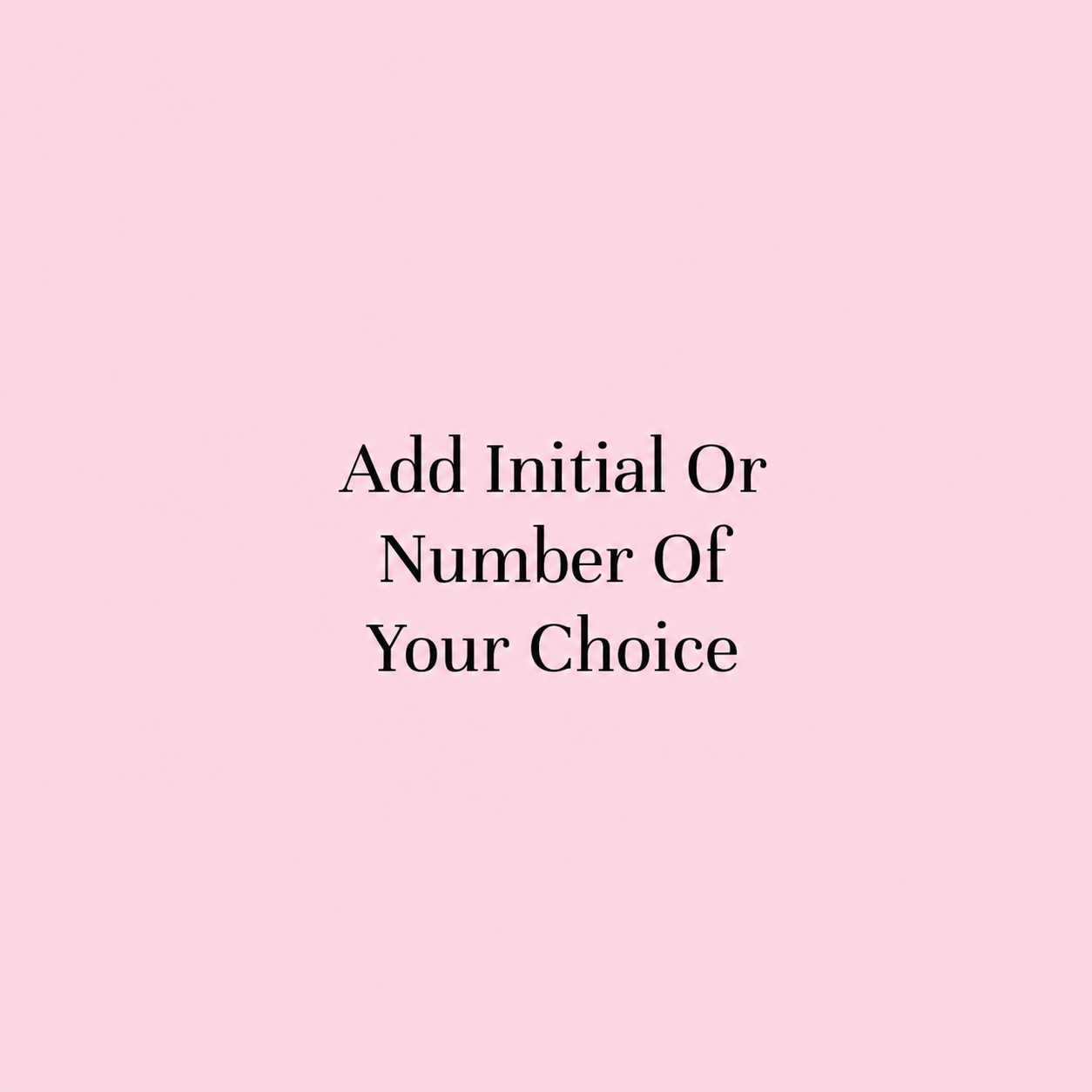 Personalized Initial Or Number