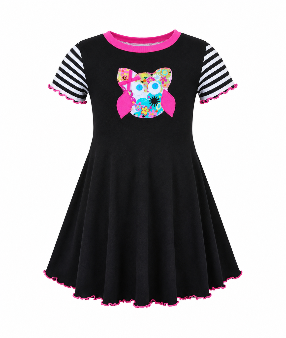 Owl Short Sleeved Summer Dress
