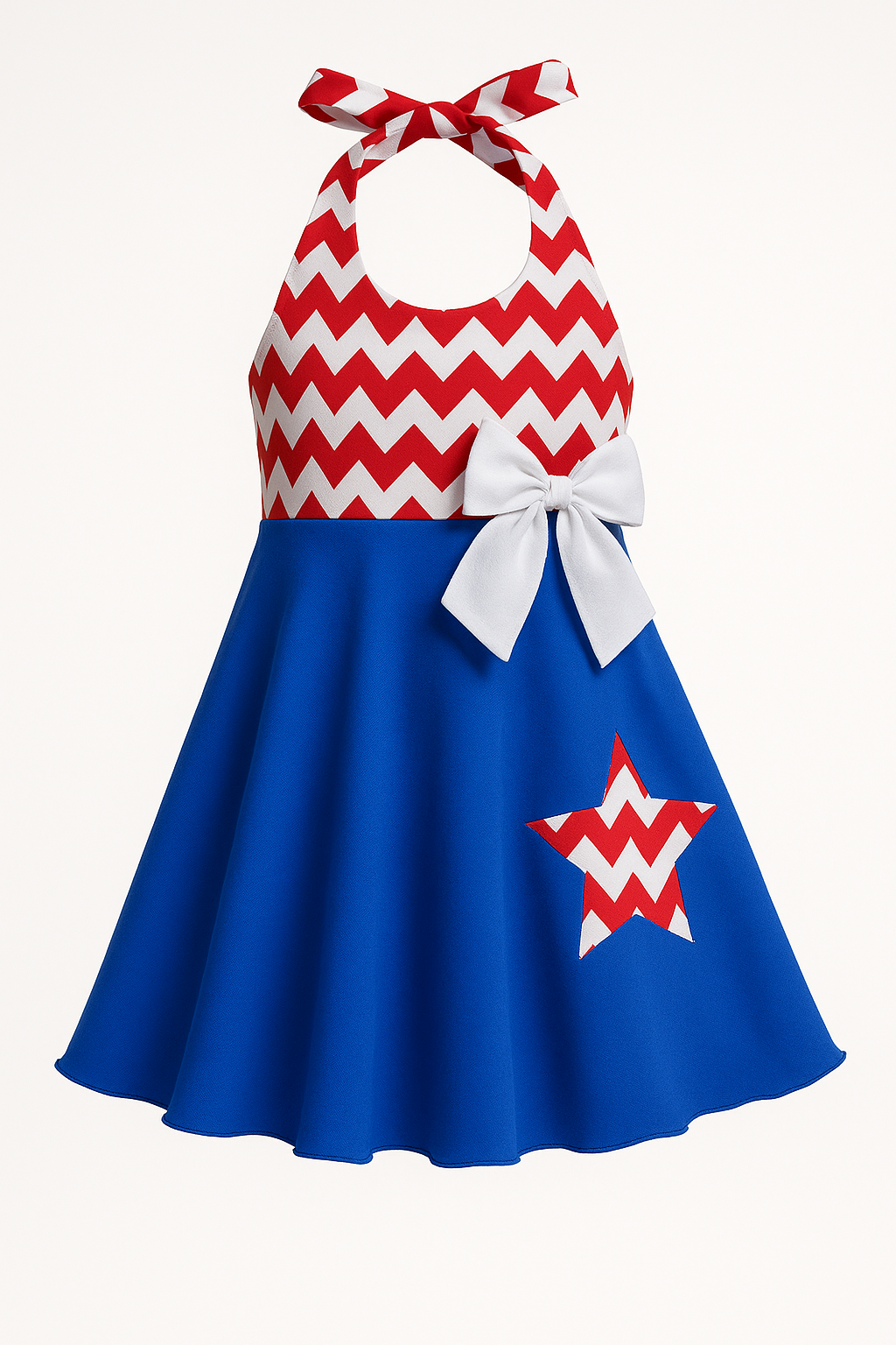 white christmas dresses 4th of July Chevron Dress