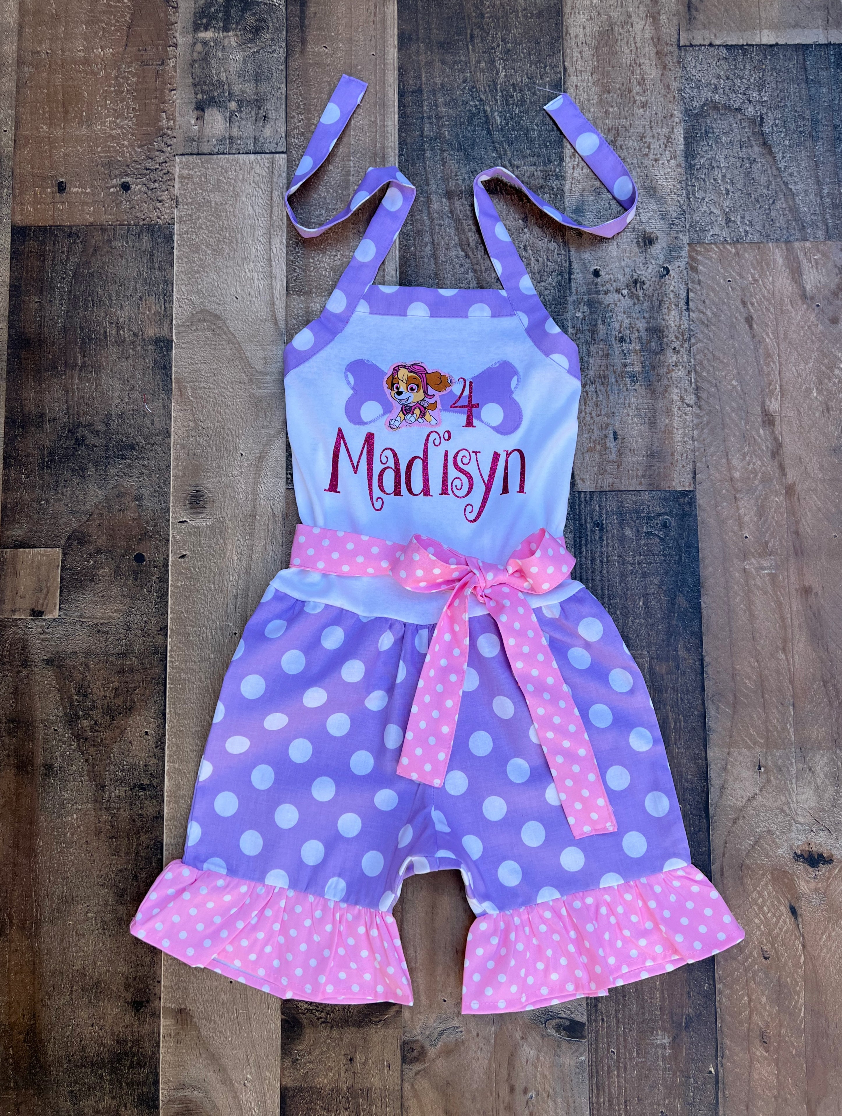 Paw Patrol Skye  Birthday Girl Romper Outfit