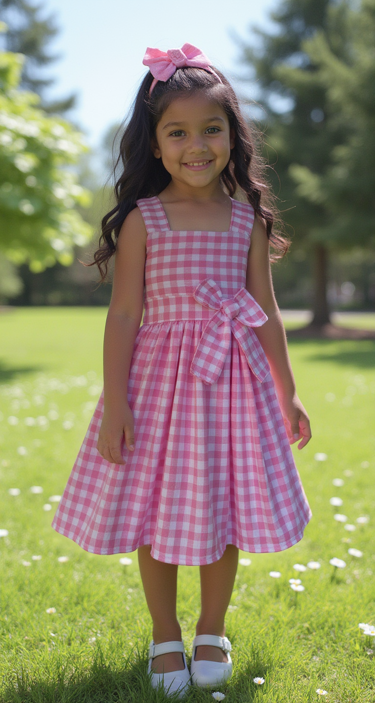 Pink Gingham Dress
