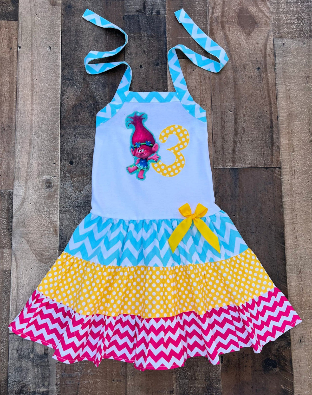 trolls birthday dress Poppy Troll spandex Imported Note