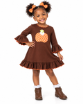 Pumpkin Dress Fall Girl 