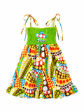 Retro Smocked Polka Dot Dress