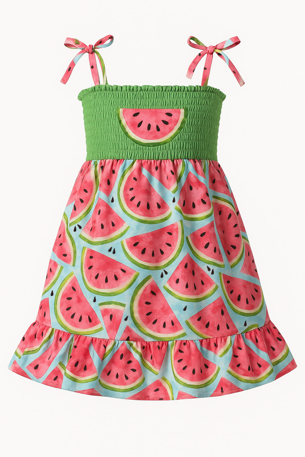 Smocked Watermelon Dress