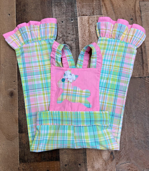 Spring Floral Bunny Overalls