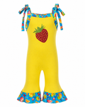 Strawberry Yellow Knit Romper