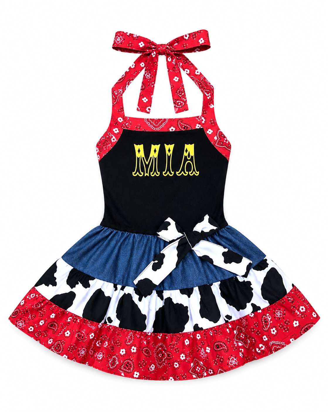 Western Wear Cow Personalized Dress