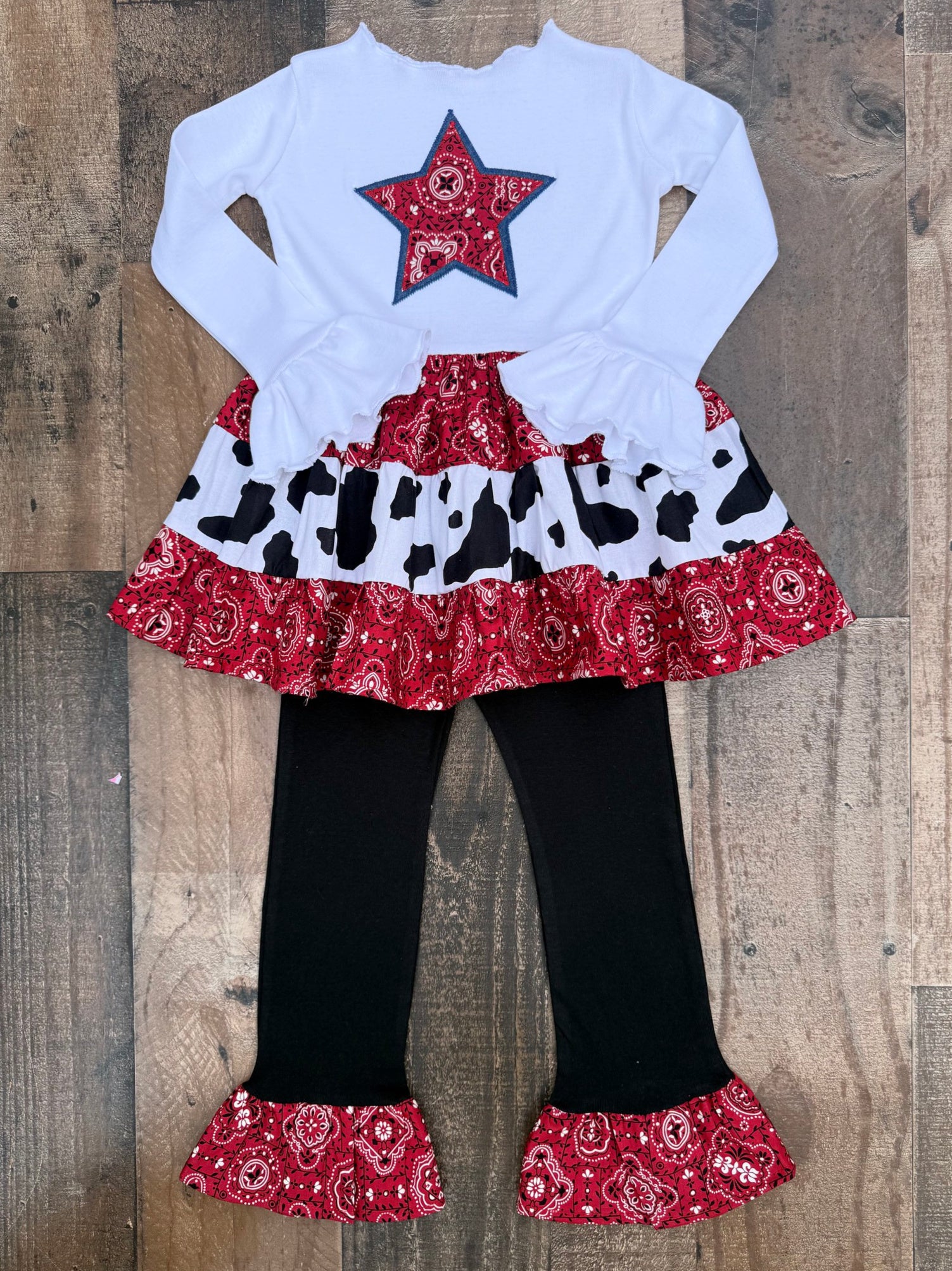 Western Wear Red Bandana Girl Outfit 