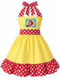 Yellow & Red White Polka Dot Dress