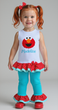 Personalized Elmo Sesame Street Outfit