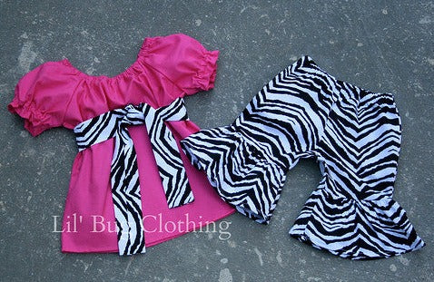 Zebra Print & Hot Pink Outfit
