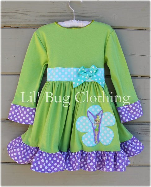 Tinkerbell Comfy Knit Polka Dot Dress