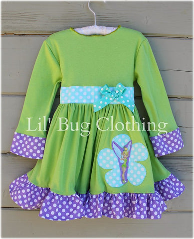 Tinkerbell Comfy Knit Polka Dot Dress