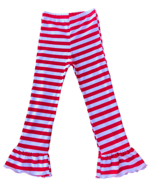 Red White Stripe Leggings 