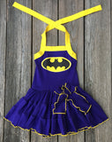 Purple Yellow Batgirl Dress