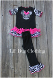 Minnie Mouse Zebra & Hot Pink Outfit