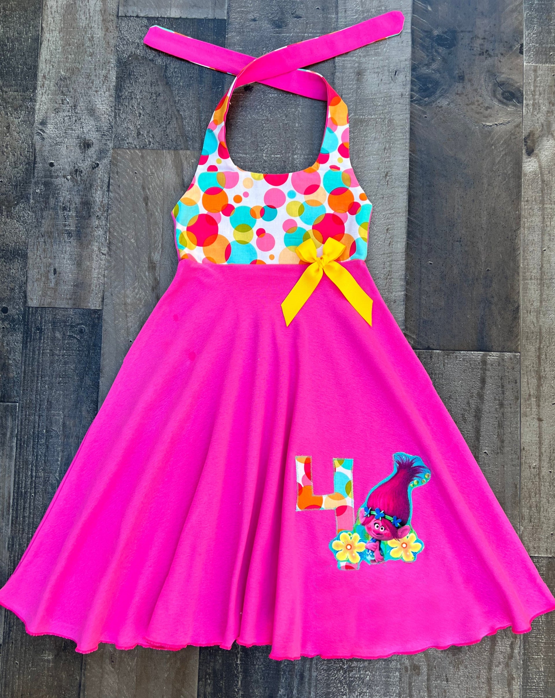 Poppy Troll Birthday Dress - 6 Poppy Troll Birthday Dress - 6