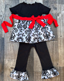 Damask Holiday Girl Outfit 
