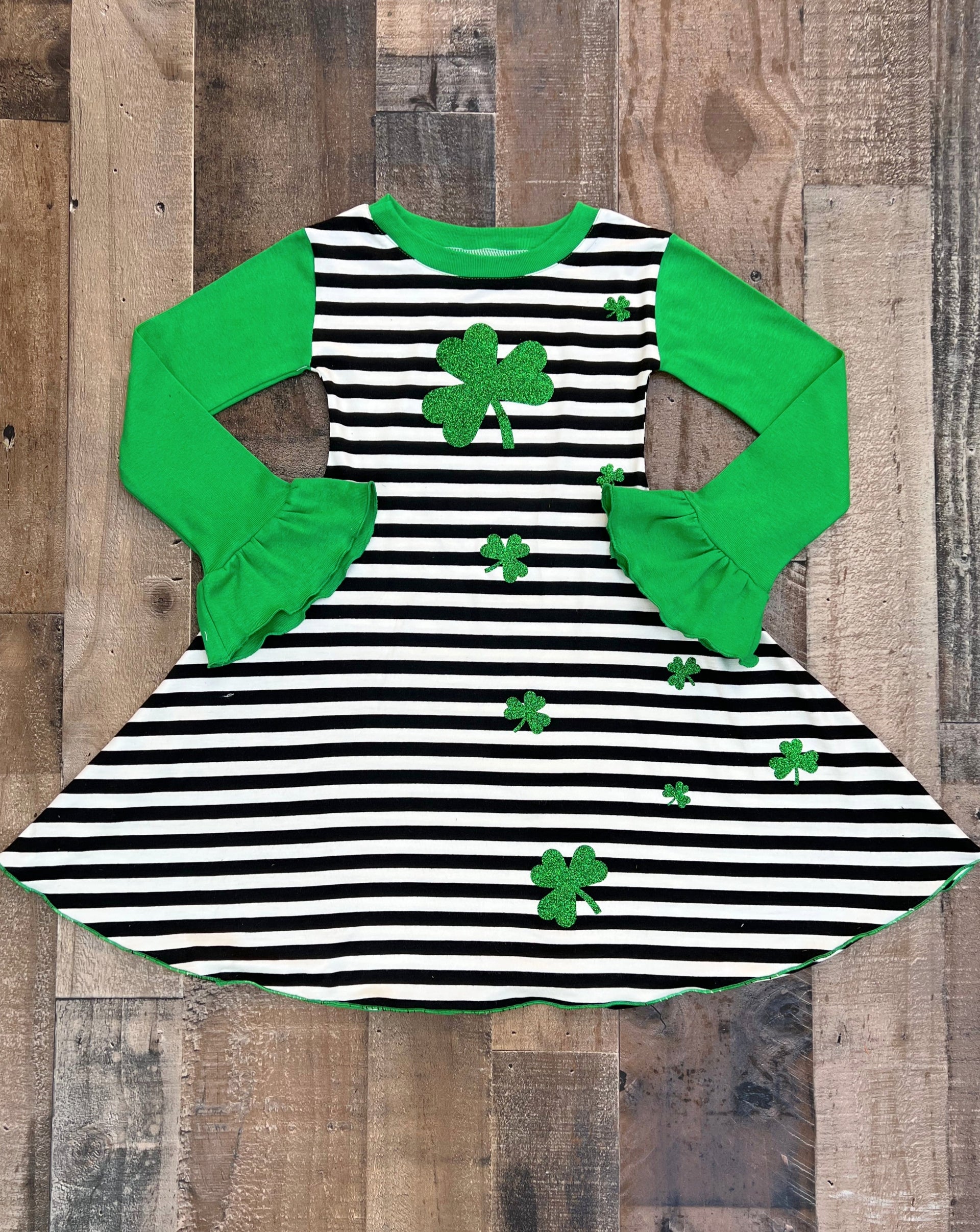 St. Patricks Day Shamrock Stripe Dress St. Patricks Day Shamrock Stripe Dress