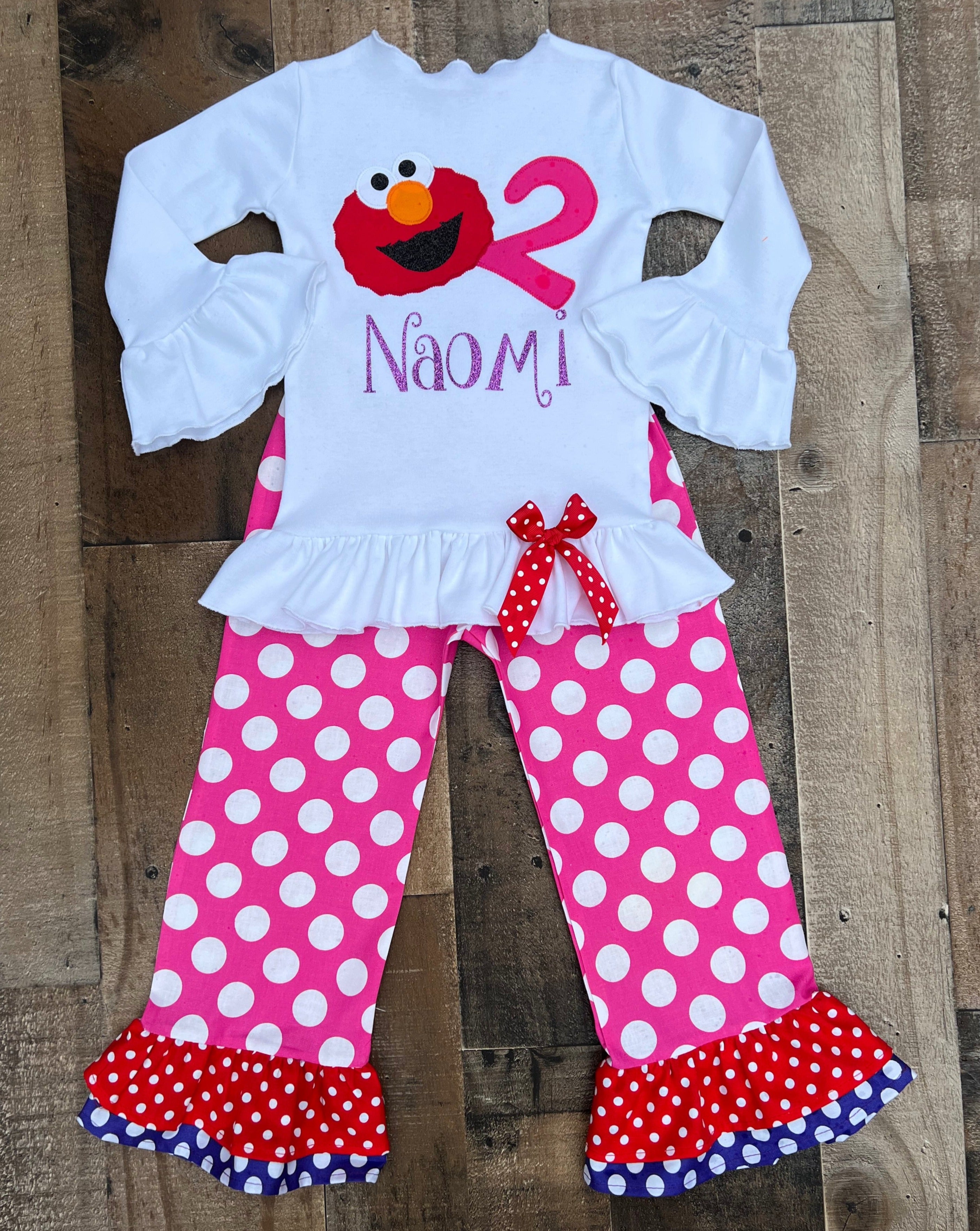 Elmo Birthday Girl Outfit