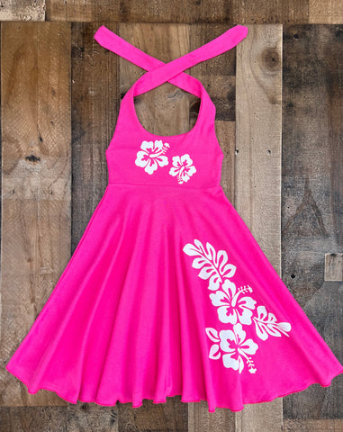 Hot Pink Hawaiian Luau Dress