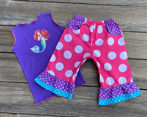 Ariel Mermaid Boutique Girl Outfit 