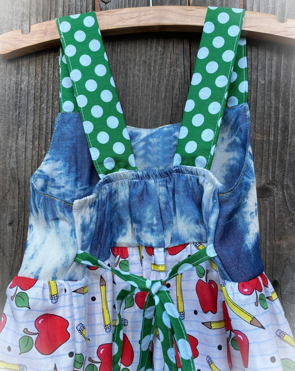 Back To School Dress Apple Print