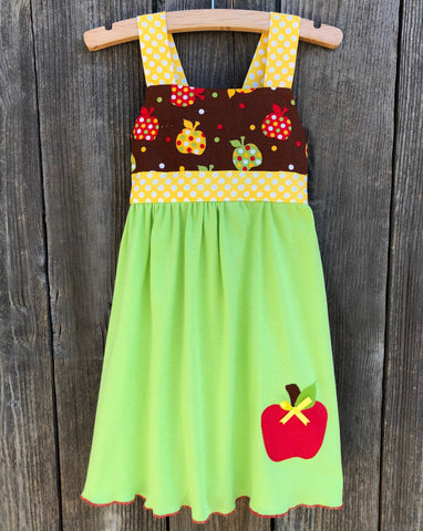 Back To School Fall Apple Dress