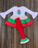 Christmas Tree Holiday Girl Outfit 