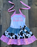 Pink Bandana Western Wear Dress