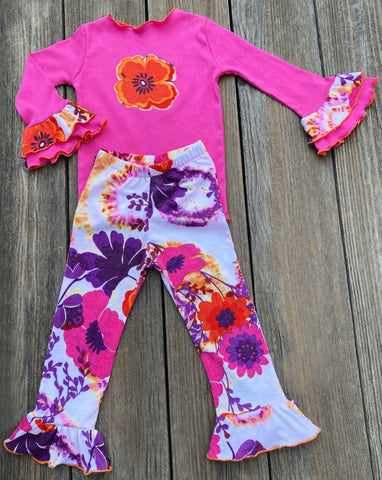 Boutique Girl Flower Outfit 