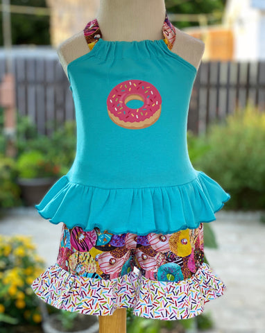 Donut Print Girl Outfit 