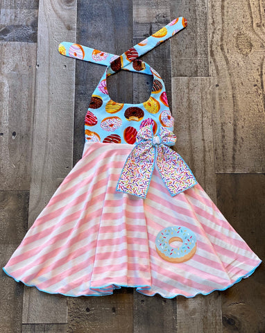 Donut Sprinkle Birthday Girl Dress