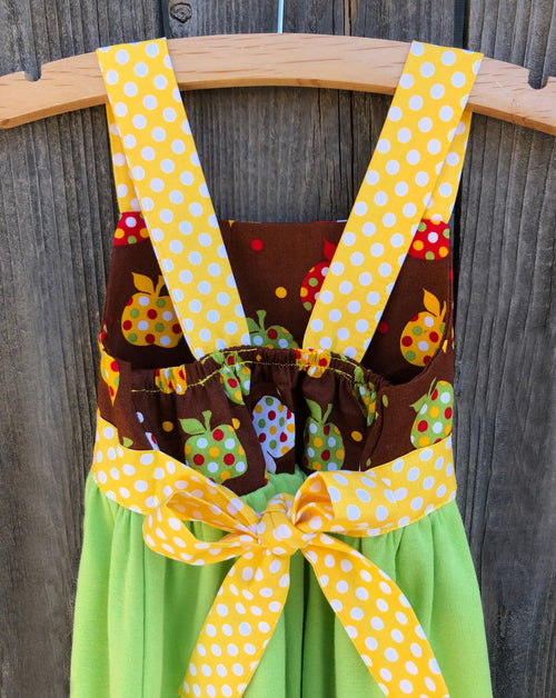 Back To School Fall Apple Girl Dress