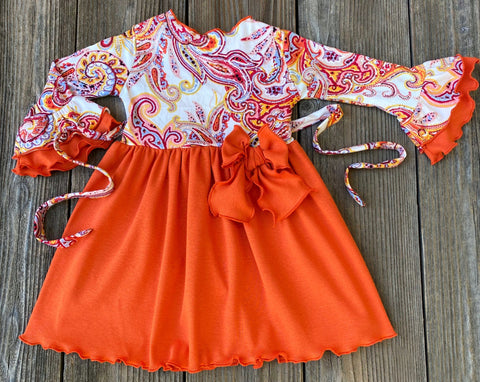 Fall Paisley Boutique Girl Dress