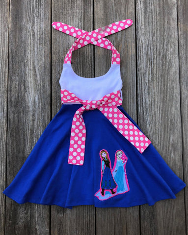 Anna Elsa Frozen Girl Dress