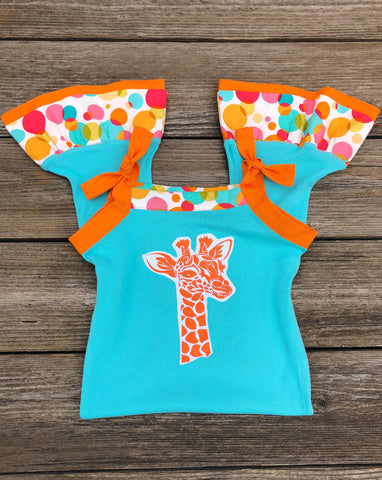 Giraffe Safari Zoo Romper Outfit 