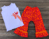 Girafe Print Tank And Capris Outfit
