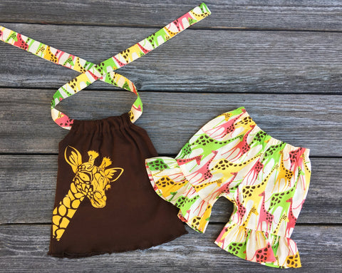 Giraffe Print Girl Outfit 